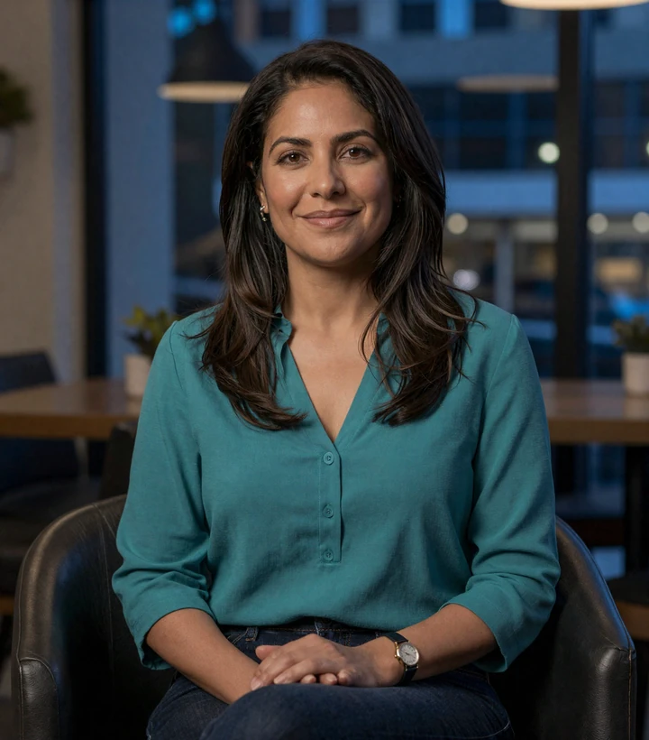Warm everyday portrait of a confident woman illustrating how online dating works for older adults seeking serious relationships